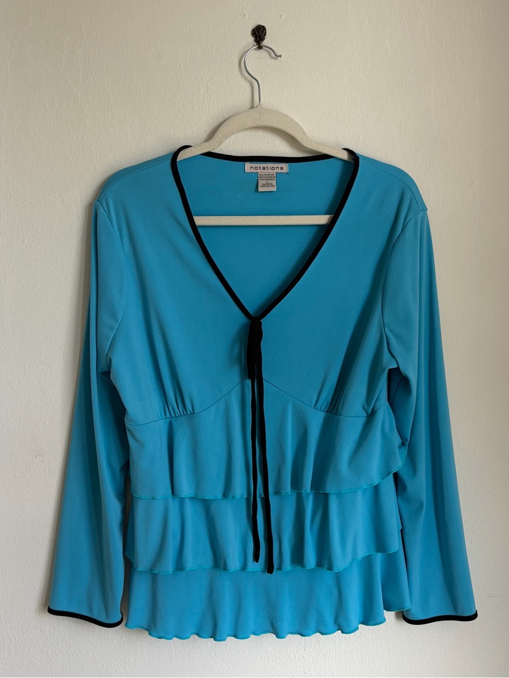 Notations Blue Babydoll Blouse